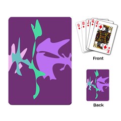 Purple Amoeba Abstraction Playing Card by Valentinaart