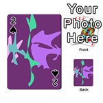 Purple amoeba abstraction Playing Cards 54 Designs  Front - Spade2