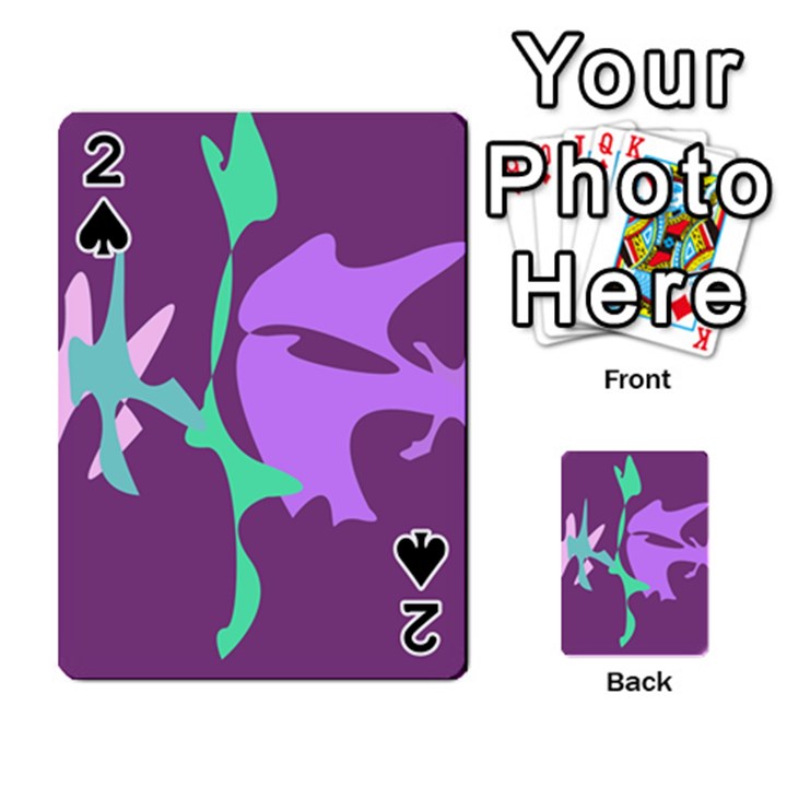 Purple amoeba abstraction Playing Cards 54 Designs 