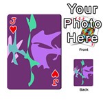Purple amoeba abstraction Playing Cards 54 Designs  Front - HeartJ