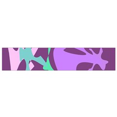 Purple Amoeba Abstraction Flano Scarf (small) by Valentinaart