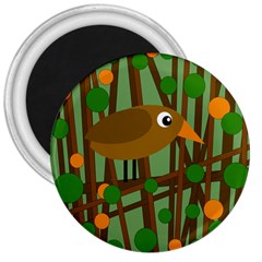 Brown Bird 3  Magnets by Valentinaart