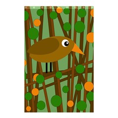 Brown Bird Shower Curtain 48  X 72  (small)  by Valentinaart