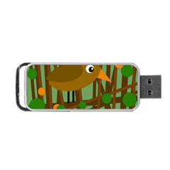 Brown Bird Portable Usb Flash (two Sides)