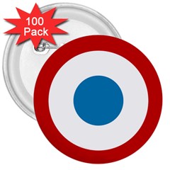 Roundel Of The French Air Force  3  Buttons (100 Pack) 