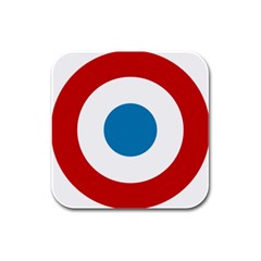 Roundel Of The French Air Force  Rubber Square Coaster (4 Pack) 