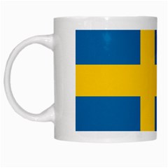 Flag Of Sweden White Mugs