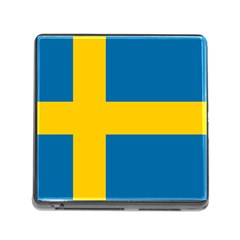 Flag Of Sweden Memory Card Reader (square)