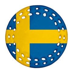 Flag Of Sweden Round Filigree Ornament (2side)