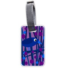 Purple Bird Luggage Tags (one Side)  by Valentinaart