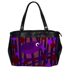 Sweet Purple Bird Office Handbags by Valentinaart