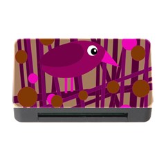 Cute Magenta Bird Memory Card Reader With Cf by Valentinaart