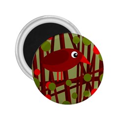 Red Cute Bird 2 25  Magnets by Valentinaart