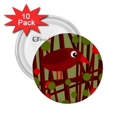 Red cute bird 2.25  Buttons (10 pack) 