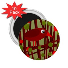 Red cute bird 2.25  Magnets (10 pack) 