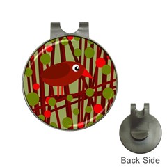 Red cute bird Hat Clips with Golf Markers