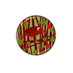 Red cute bird Hat Clip Ball Marker (4 pack)