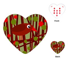Red cute bird Playing Cards (Heart) 