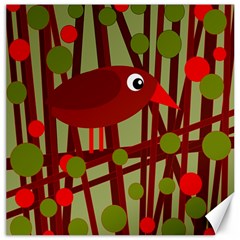 Red cute bird Canvas 20  x 20  