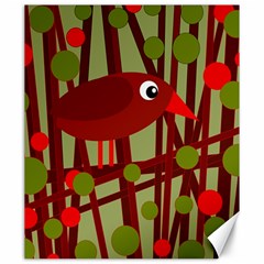 Red cute bird Canvas 20  x 24  