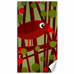 Red cute bird Canvas 40  x 72  