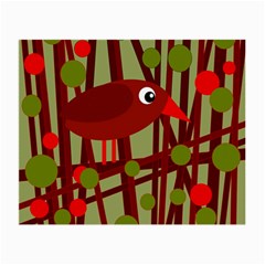 Red cute bird Small Glasses Cloth (2-Side)