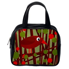 Red cute bird Classic Handbags (One Side)