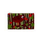 Red cute bird Cosmetic Bag (Small)  Front