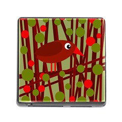 Red cute bird Memory Card Reader (Square)