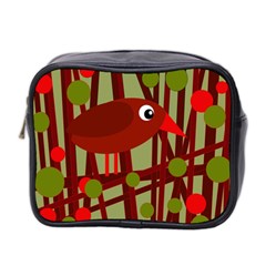 Red cute bird Mini Toiletries Bag 2-Side