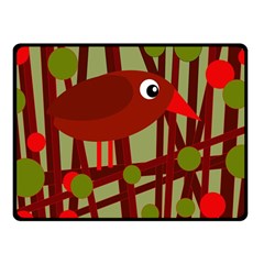 Red cute bird Fleece Blanket (Small)