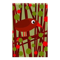 Red cute bird Shower Curtain 48  x 72  (Small) 