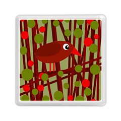 Red cute bird Memory Card Reader (Square) 