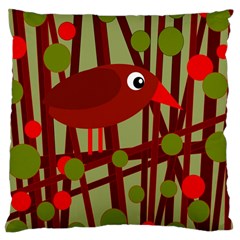 Red cute bird Large Cushion Case (Two Sides)