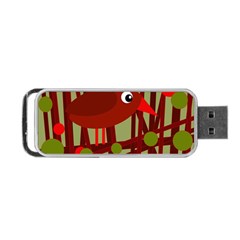 Red cute bird Portable USB Flash (One Side)