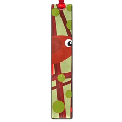 Red cute bird Large Book Marks