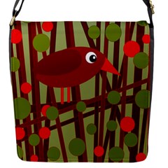 Red Cute Bird Flap Messenger Bag (s)