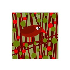 Red Cute Bird Satin Bandana Scarf