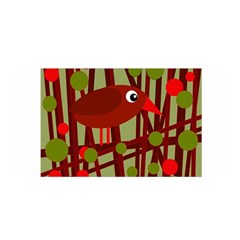 Red cute bird Satin Wrap