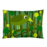 Cute green bird Pillow Case (Two Sides) Front