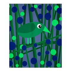 Green And Blue Bird Shower Curtain 60  X 72  (medium)  by Valentinaart