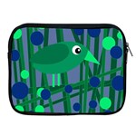 Green and blue bird Apple iPad 2/3/4 Zipper Cases Front