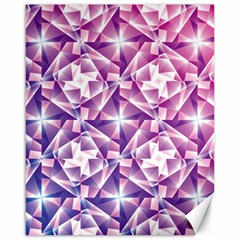 Purple Shatter Geometric Pattern Canvas 16  X 20   by TanyaDraws