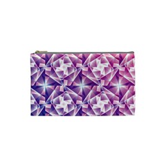 Purple Shatter Geometric Pattern Cosmetic Bag (small)  by TanyaDraws