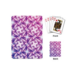 Purple Shatter Geometric Pattern Playing Cards (mini)  by TanyaDraws