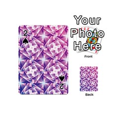 Purple Shatter Geometric Pattern Playing Cards 54 (mini)  by TanyaDraws