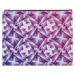 Purple Shatter Geometric Pattern Cosmetic Bag (xxxl)  by TanyaDraws