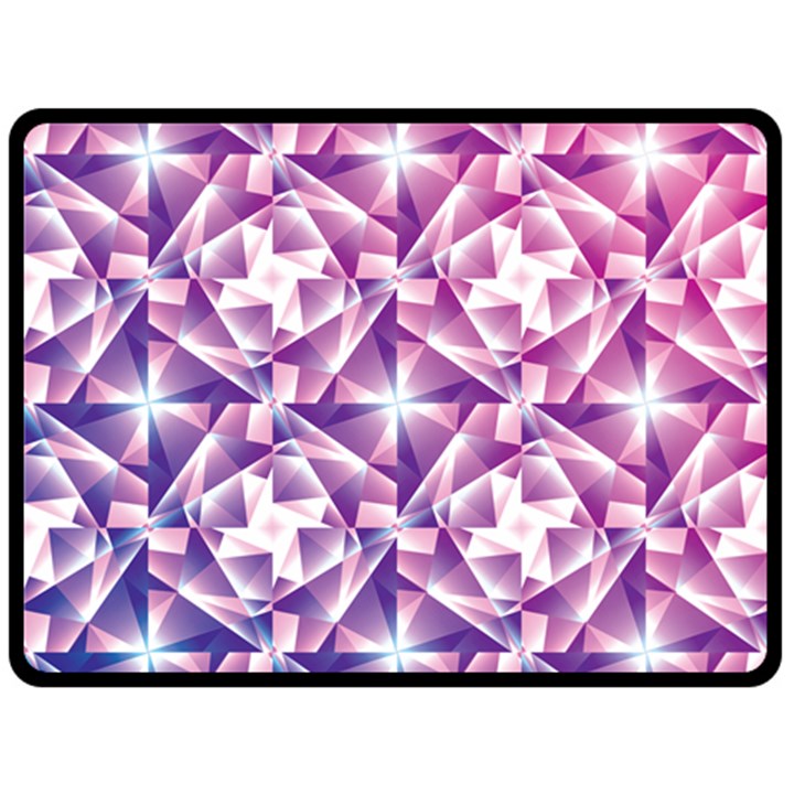 Purple Shatter Geometric Pattern Double Sided Fleece Blanket (Large) 