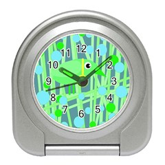 Green Bird Travel Alarm Clocks by Valentinaart