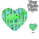 Green bird Multi-purpose Cards (Heart)  Back 1